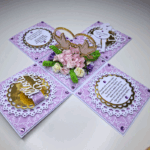 Exploding box na wesele fioletowy