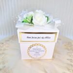 Exploding box pamiątka komunijna ze złotymi elementami