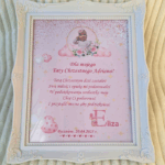Podziękowanie dla chrzestnych w ramce na chrzest