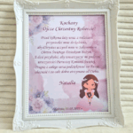 Podziękowanie dla chrzestnych w ramce na komunię 3