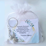 Podziękowanie komunijne z brelokiem