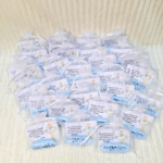 Podziękowanie komunijne z krówką dla chłopca niebieskie