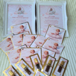 Podziękowanie z czekoladką Merci spójna kolorystyką