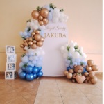 Ścianka balonowa na chrzciny dla chłopca