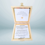 Zaproszenie ślubne w drewnianym pudełku środek