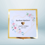 Zaproszenie ślubne w drewnianym pudełku wzór 3