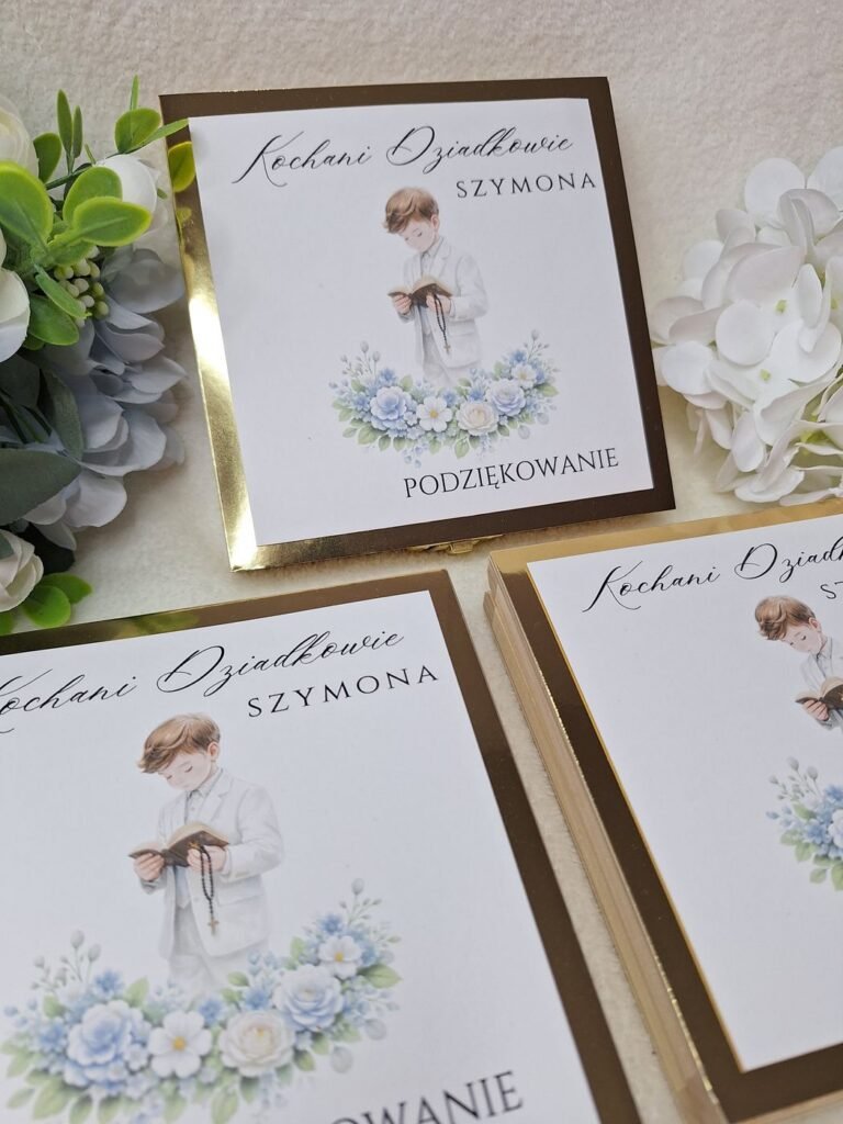Podziękowanie dla chrzestnych w drewnianym pudełku – wzór 28