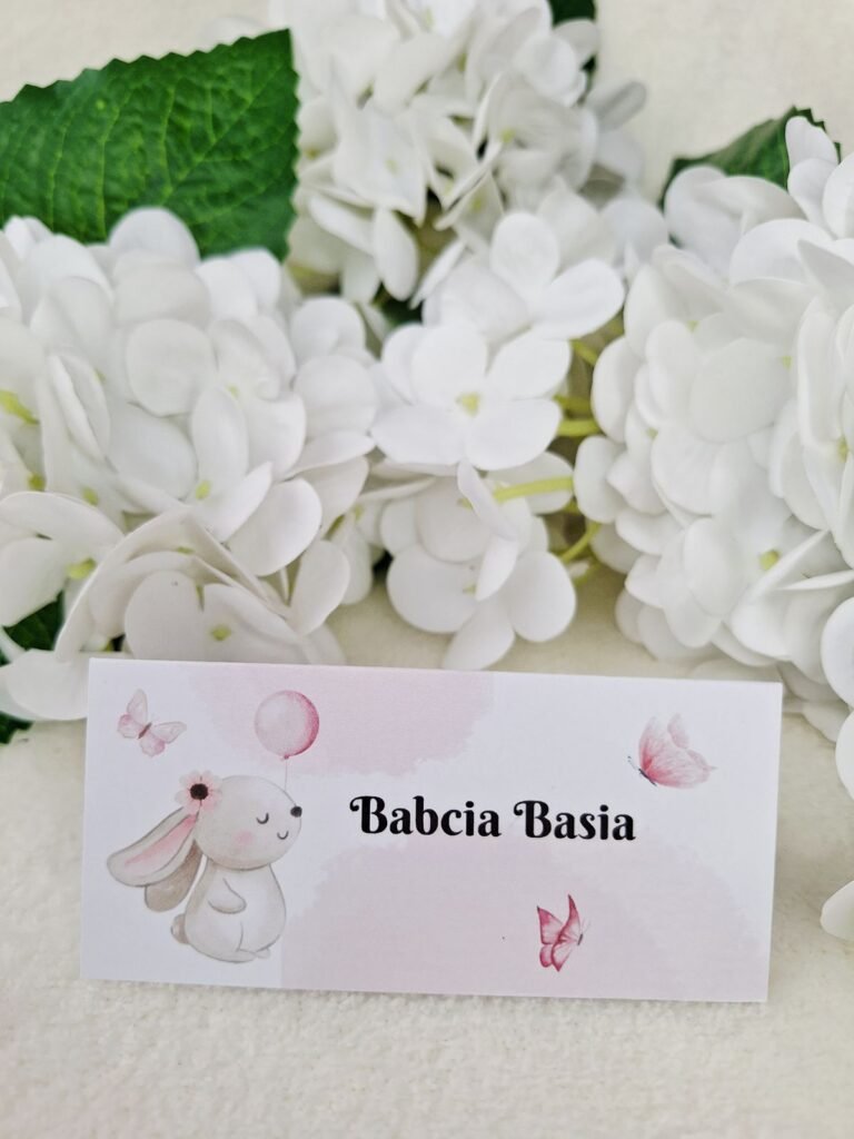Winietka z króliczkiem i balonem