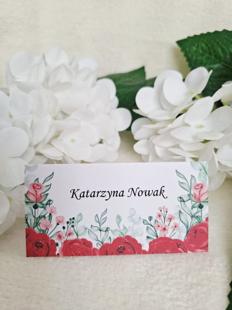 Winietka w czerwone kwiaty