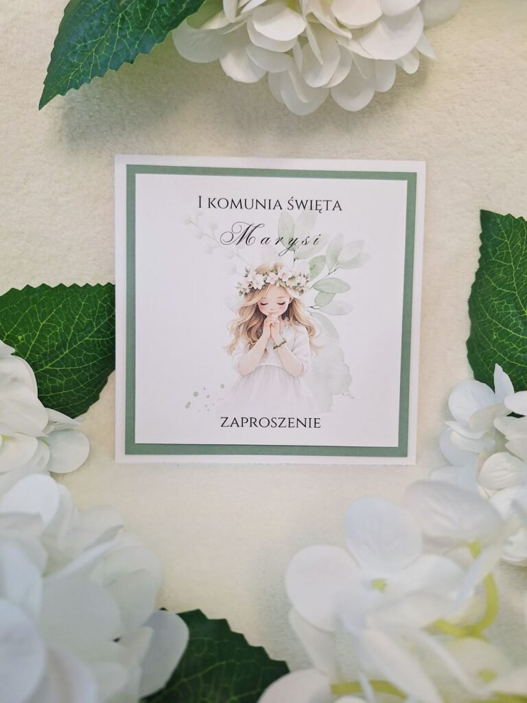 Zaproszenie komunijne – wzór 122