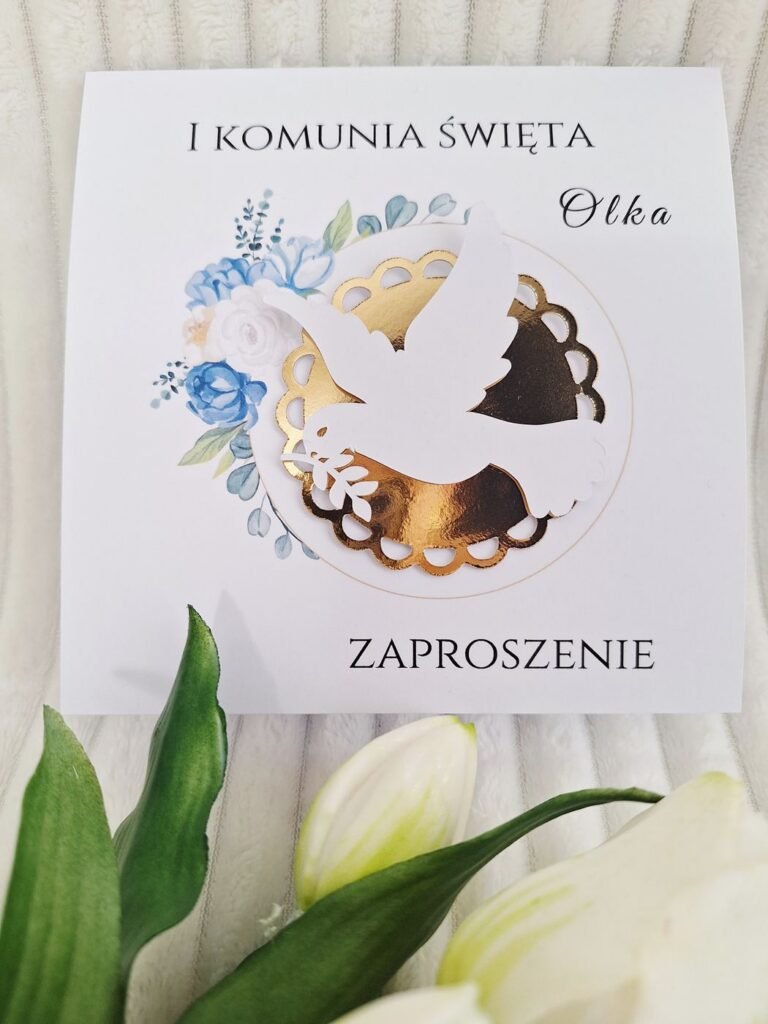 Zaproszenie komunijne – wzór 13