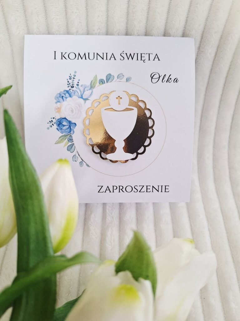 Zaproszenie komunijne – wzór 14