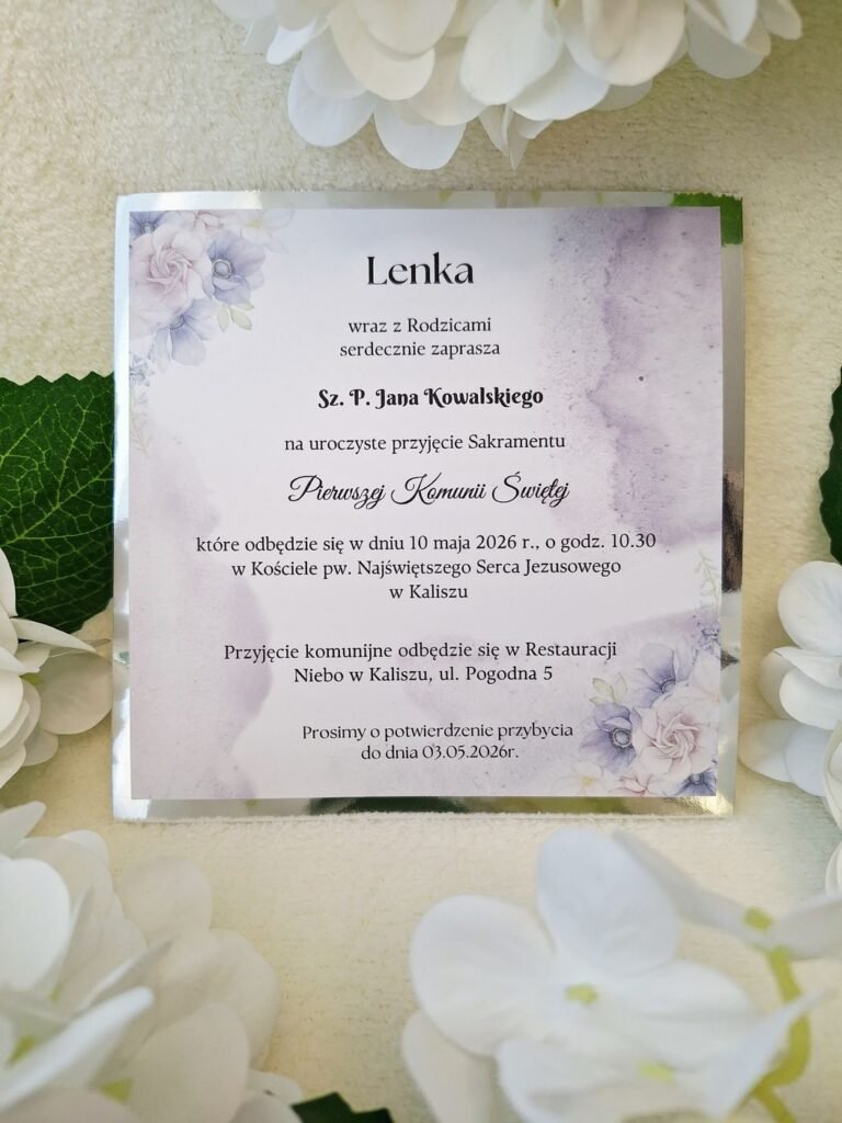 Zaproszenie komunijne – wzór 35