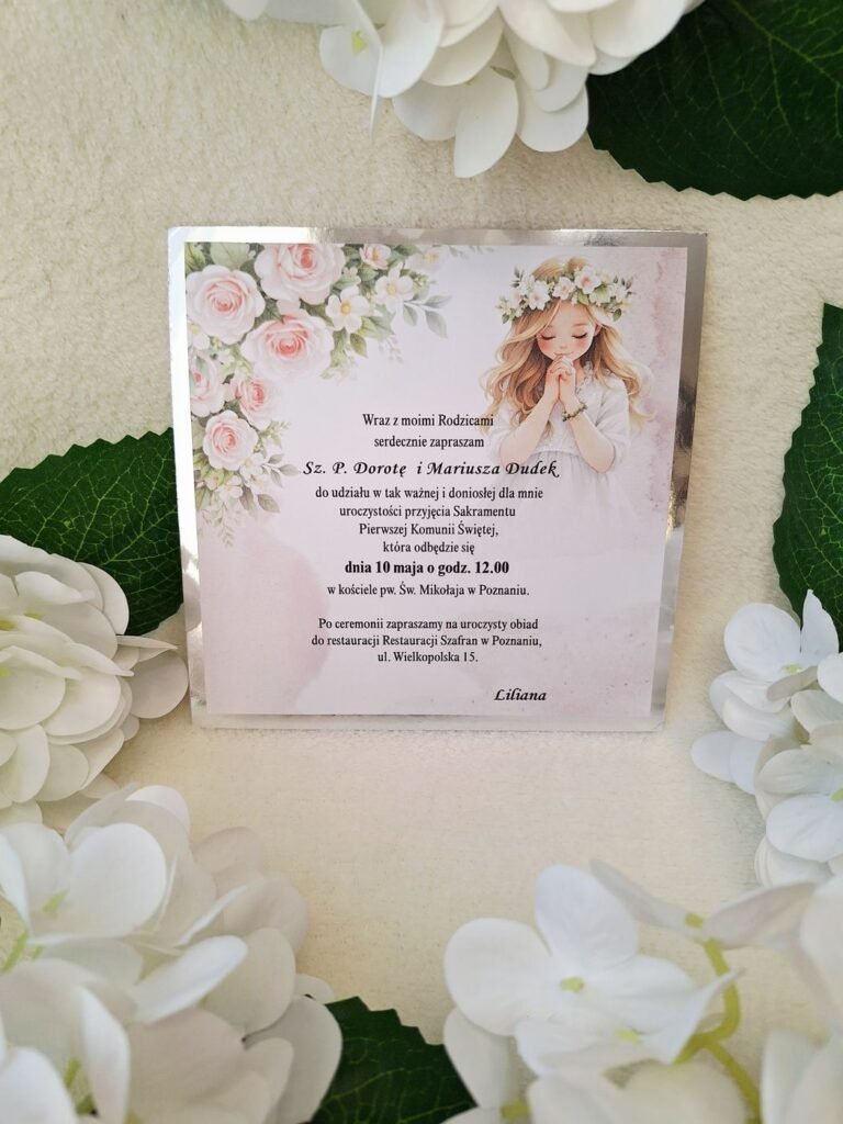 Zaproszenie komunijne – wzór 43