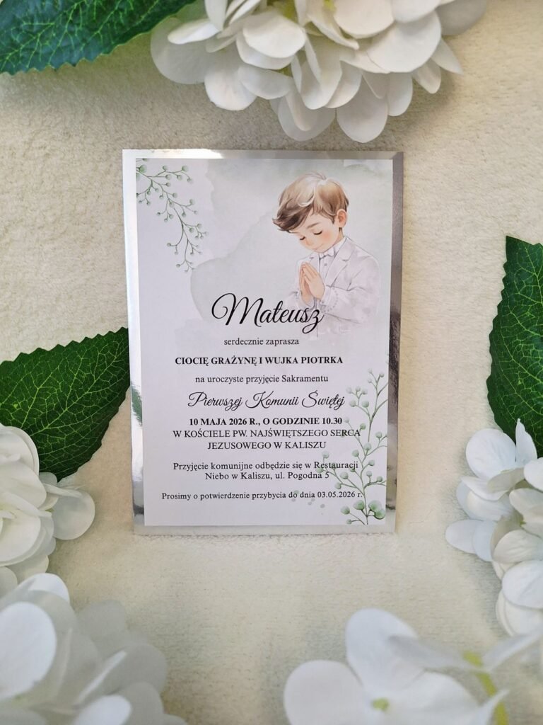 Zaproszenie komunijne – wzór 80