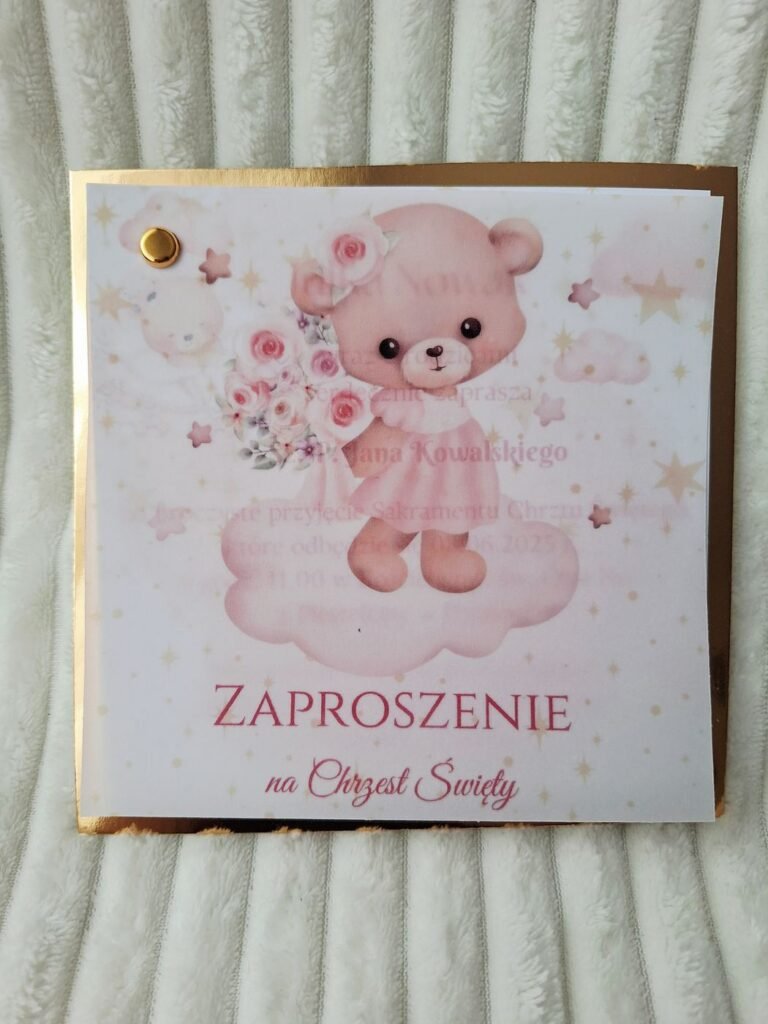 Zaproszenie na chrzest – wzór 10
