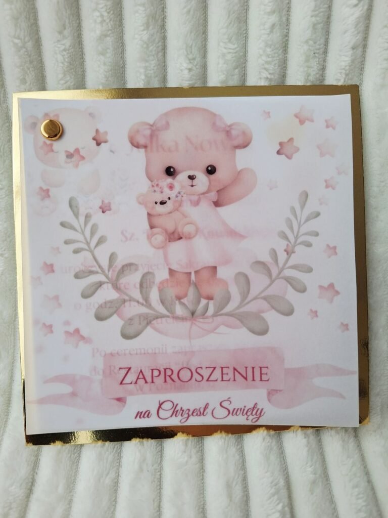 Zaproszenie na chrzest – wzór 11