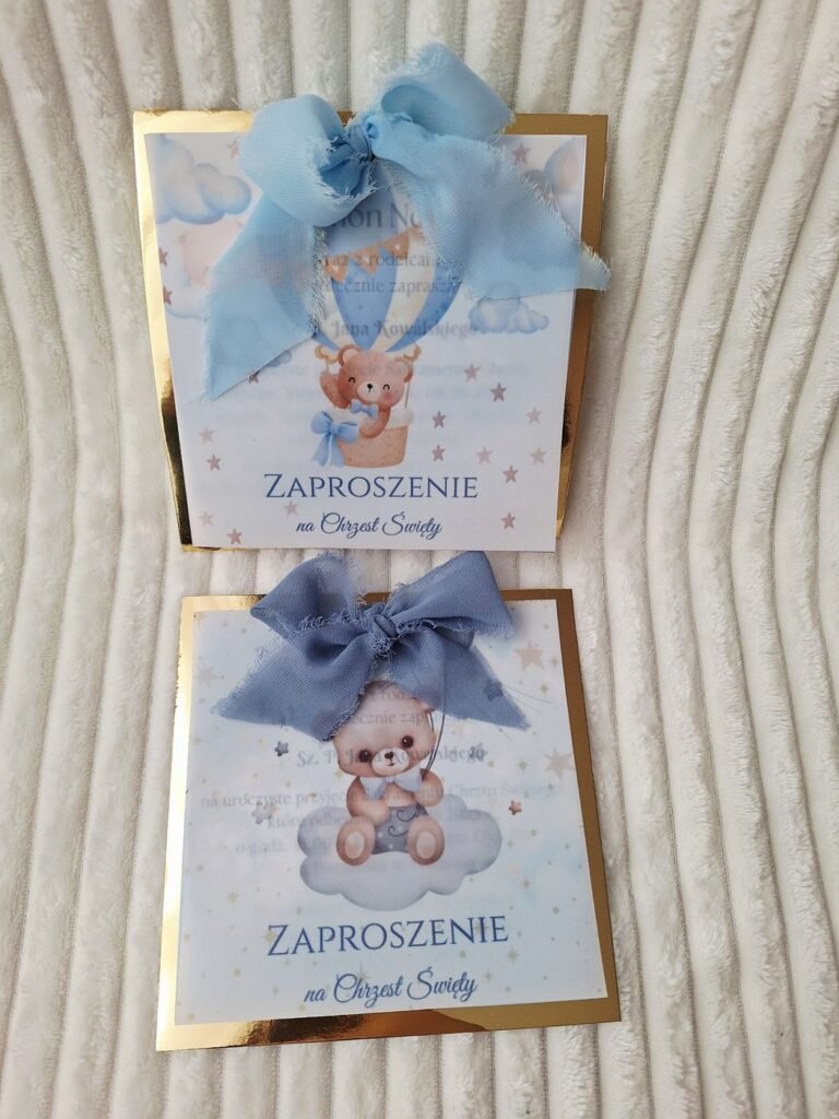 Zaproszenie na chrzest – wzór 14