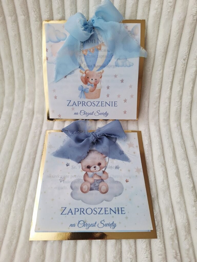 Zaproszenie na chrzest – wzór 15