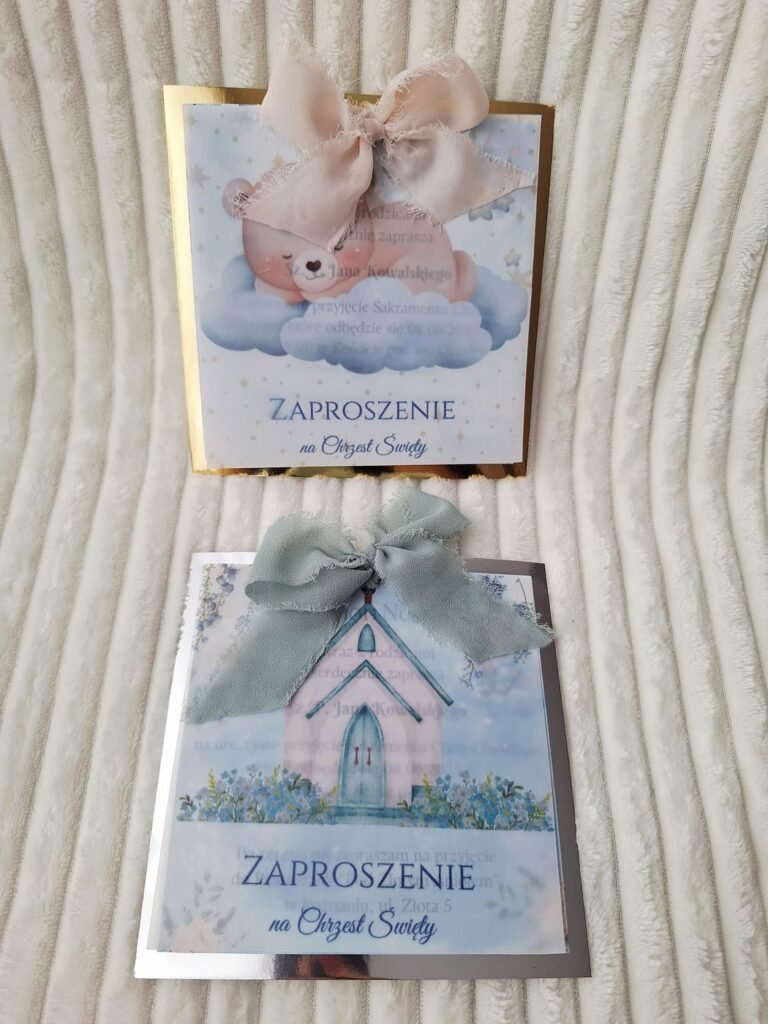 Zaproszenie na chrzest – wzór 16
