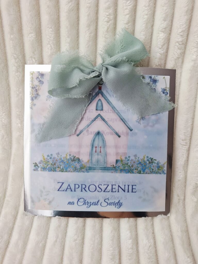 Zaproszenie na chrzest – wzór 17