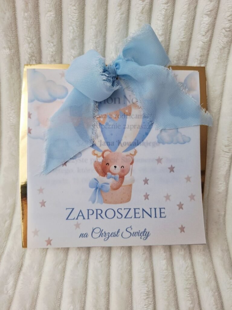 Zaproszenie na chrzest – wzór 19