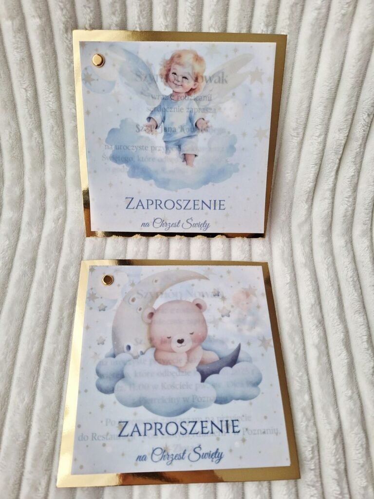 Zaproszenie na chrzest – wzór 20
