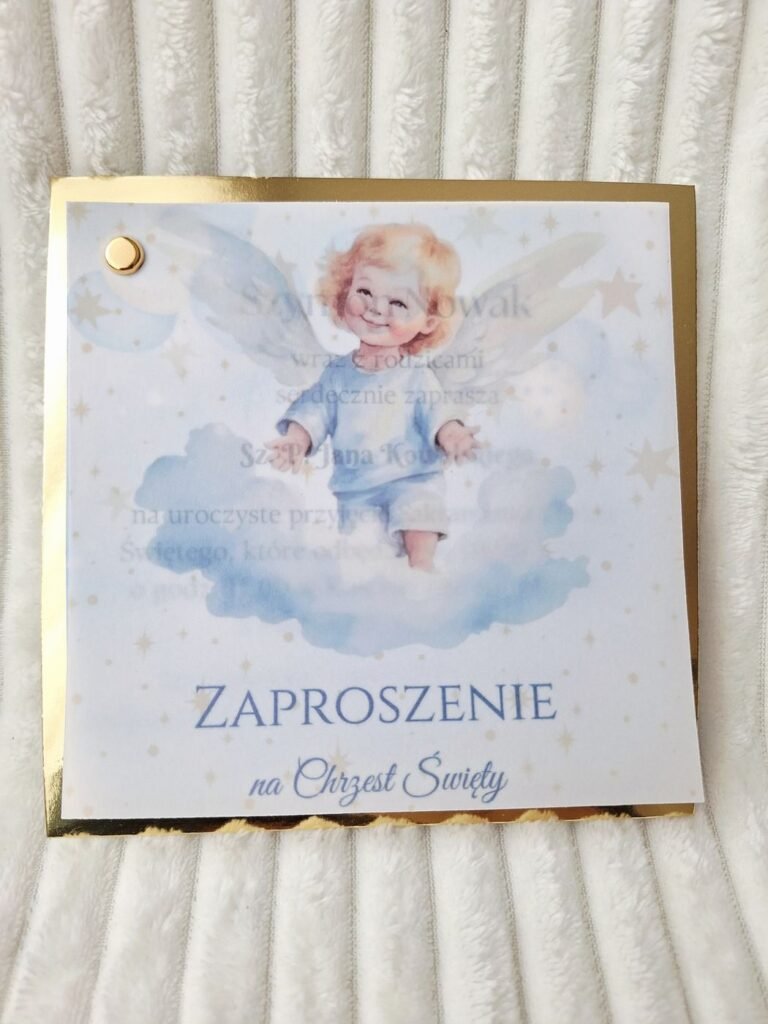 Zaproszenie na chrzest – wzór 21