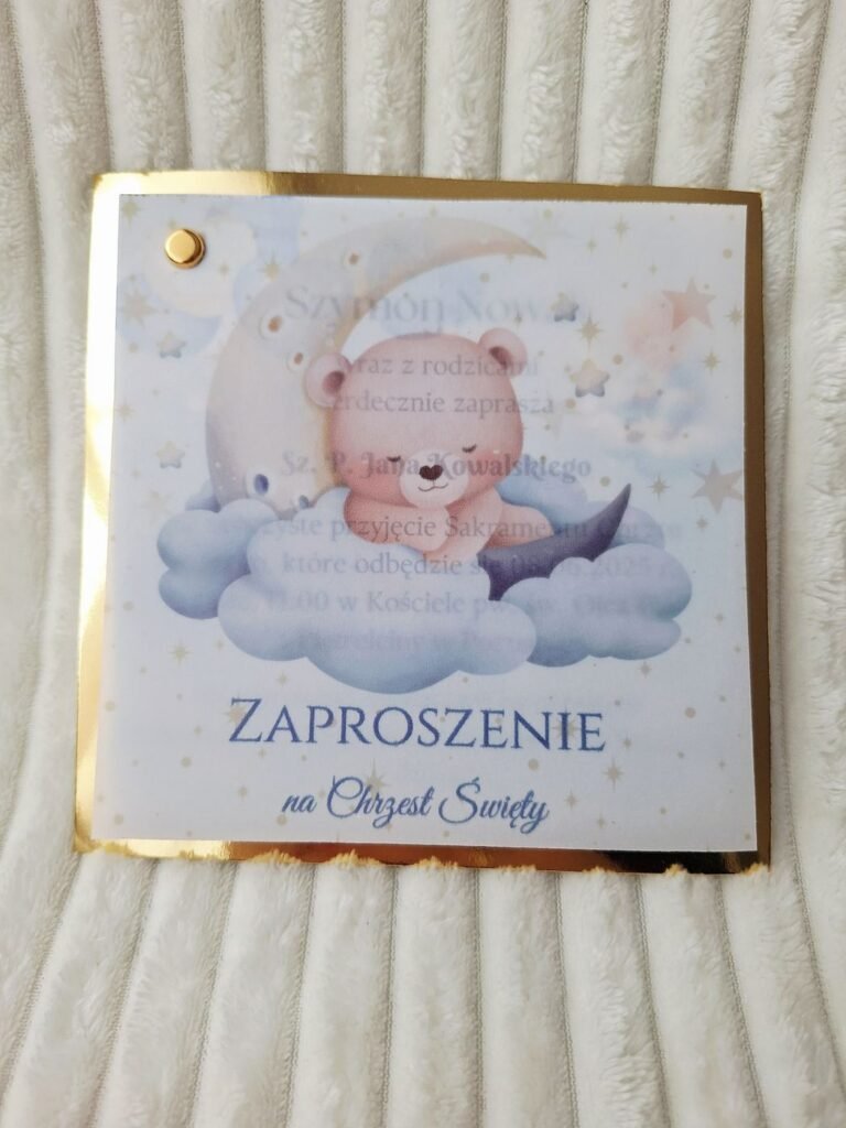Zaproszenie na chrzest – wzór 22