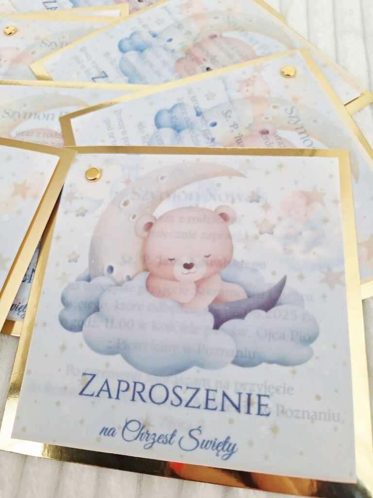 Zaproszenie na chrzest – wzór 26