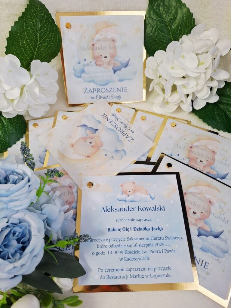 Zaproszenie na chrzest – wzór 37