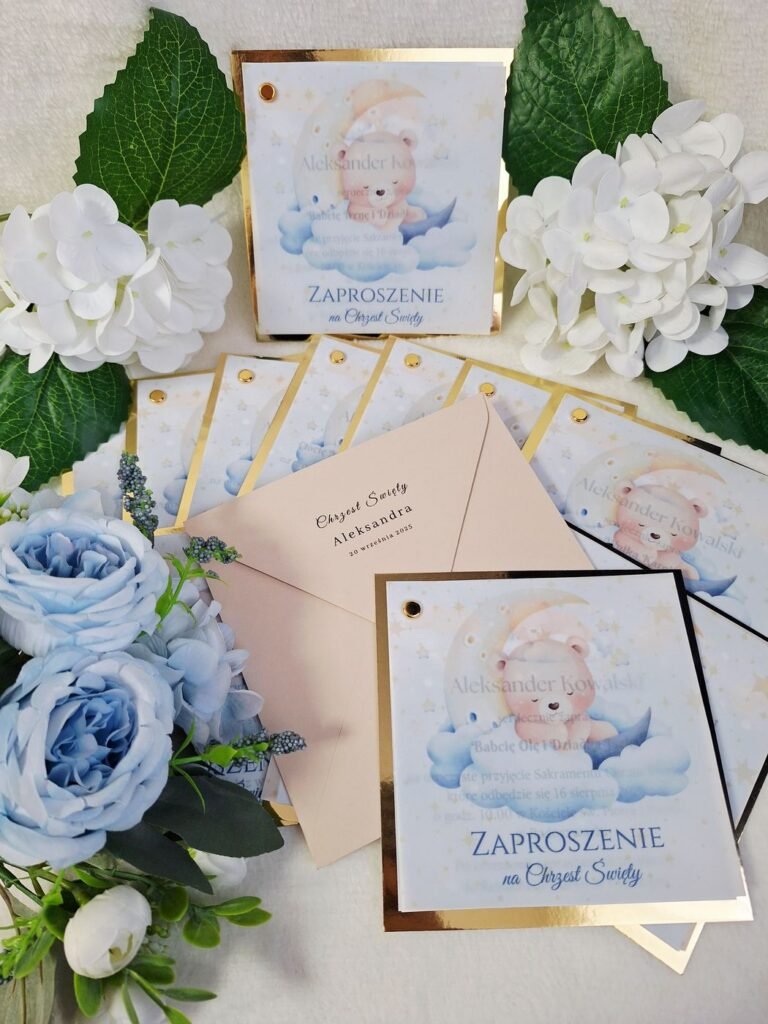 Zaproszenie na chrzest – wzór 38