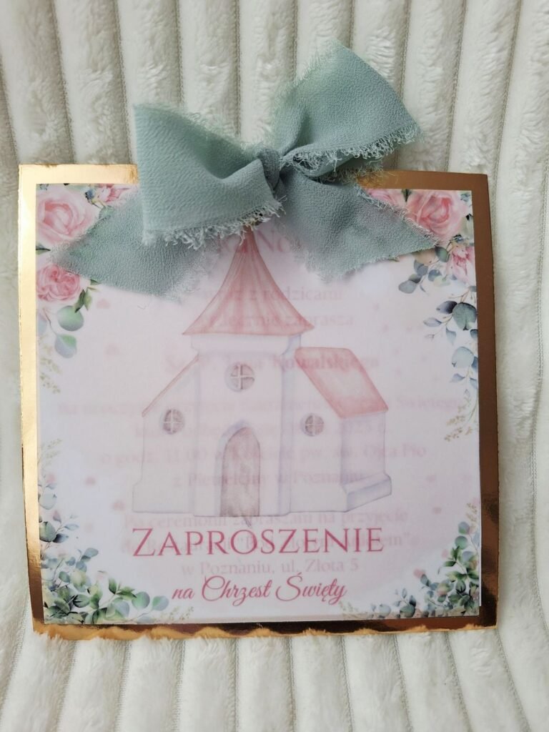 Zaproszenie na chrzest – wzór 7