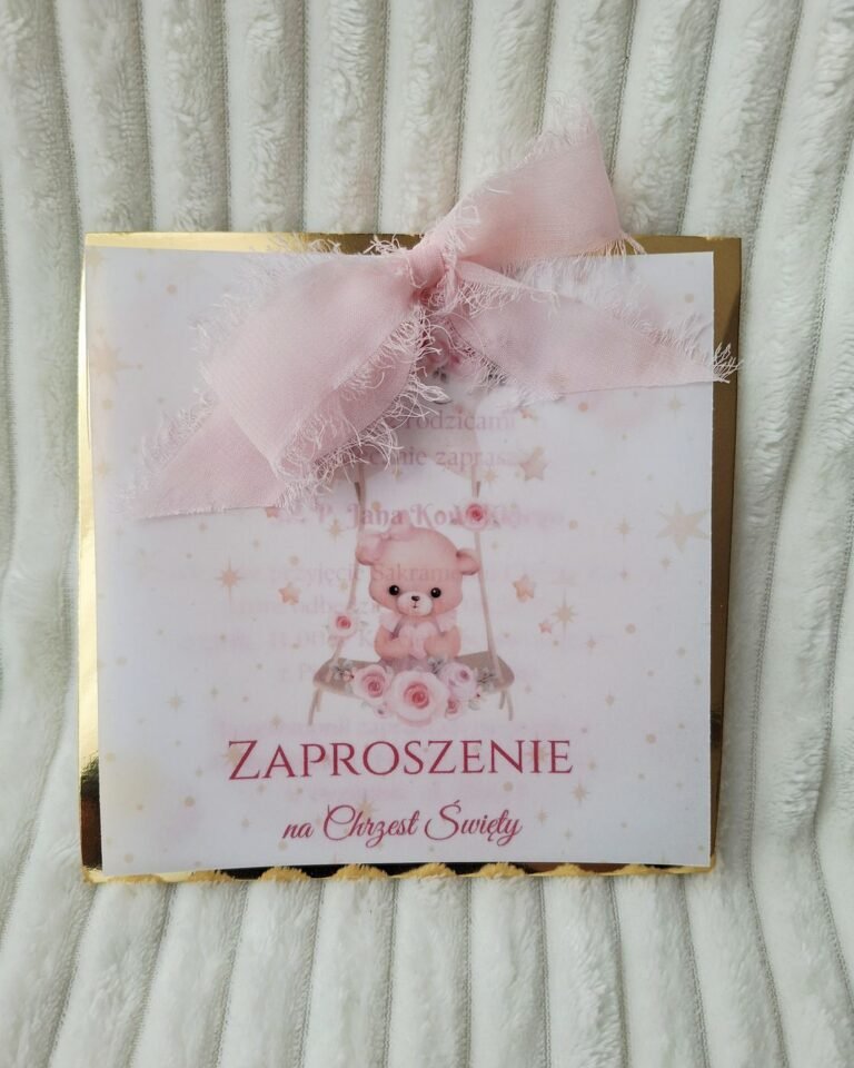Zaproszenie na chrzest – wzór 8