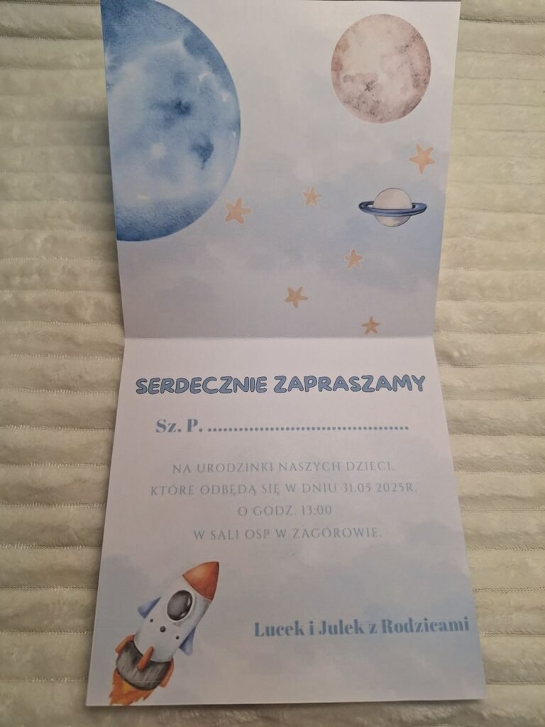 Zaproszenie na urodziny dziecka – wzór 12