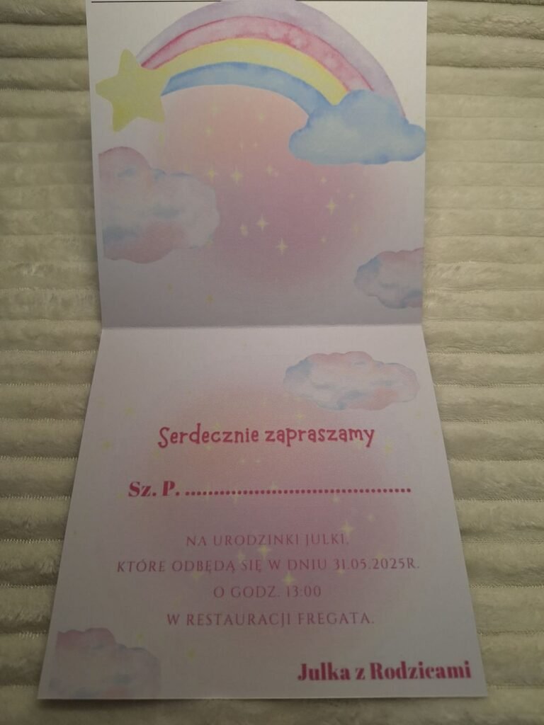 Zaproszenie na urodziny dziecka – wzór 14