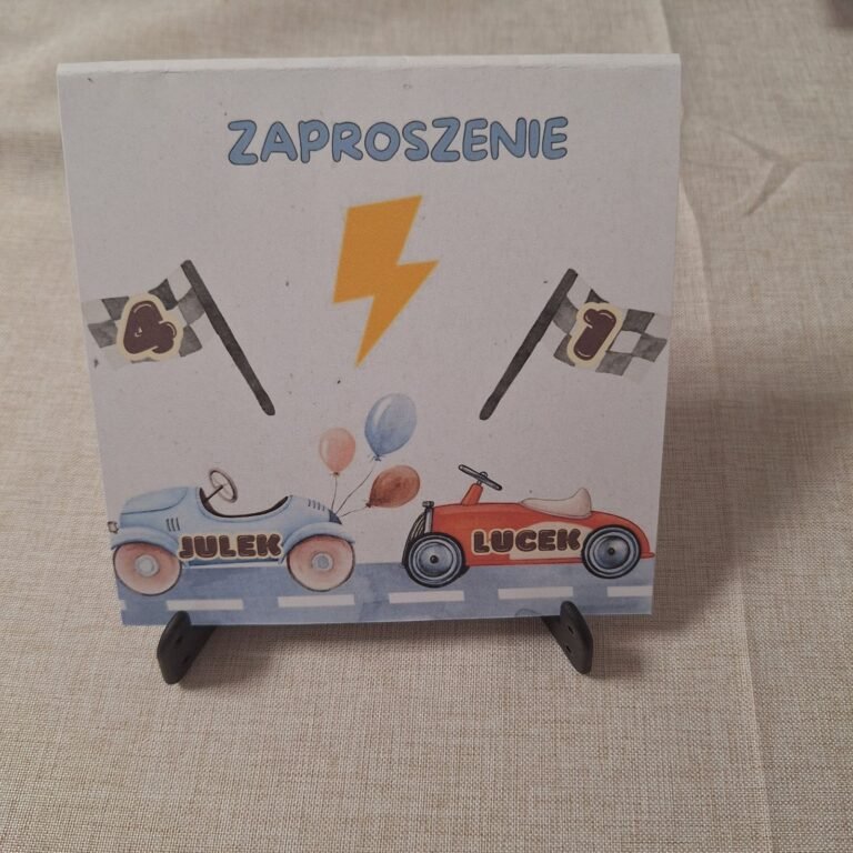 Zaproszenie z wyścigówkami