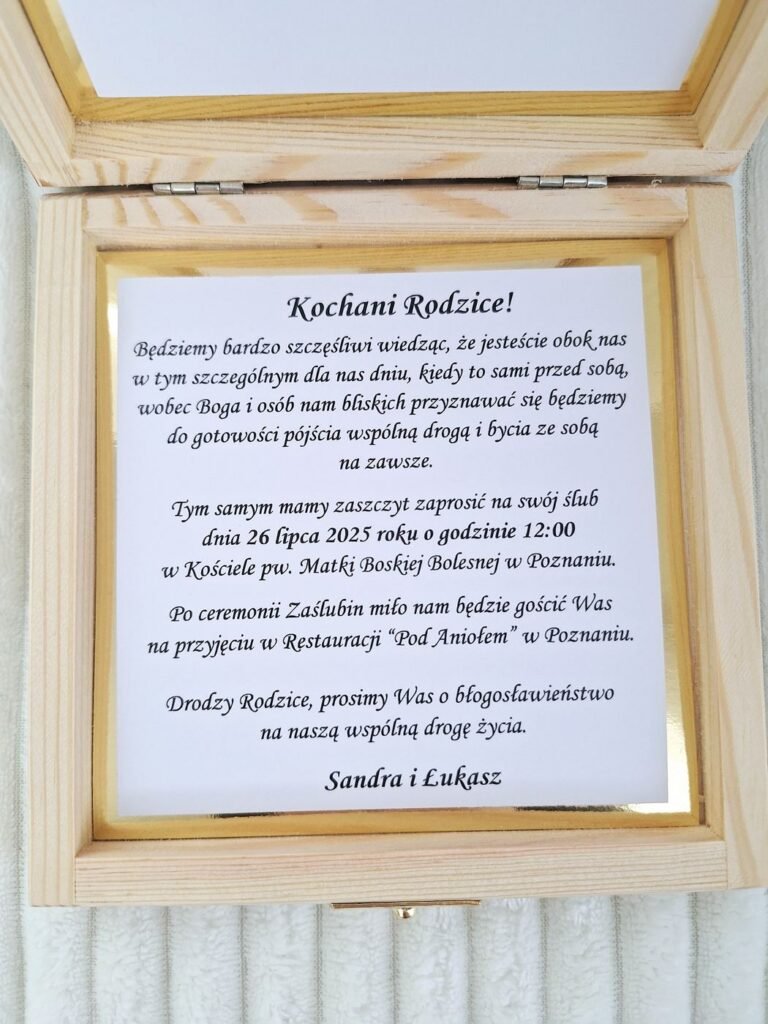 Zaproszenie ślubne – wzór 15