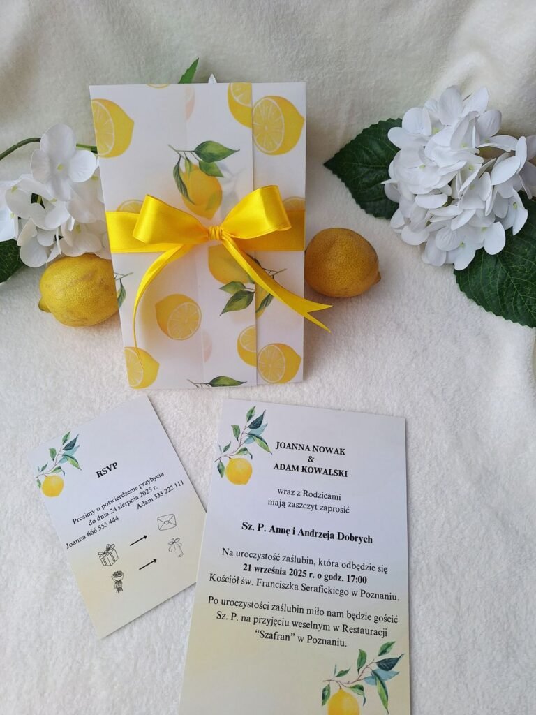 Zaproszenie ślubne – wzór 43